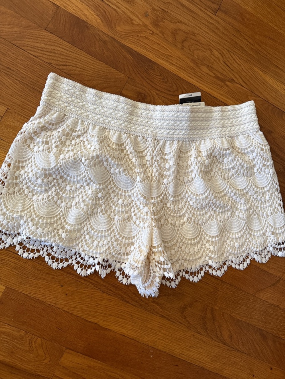 a.n.a Cream Crochet Lace Shorts